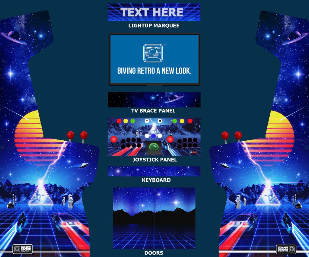 Retro Dreams V.2 arcade game design mockup